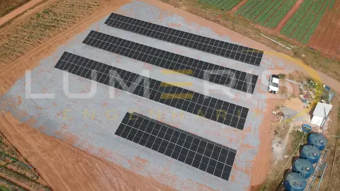 Usina fotovoltaica rural em solo